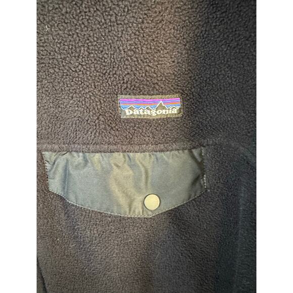 Patagonia Full Zip Synchilla  Pocket Snap Jacket Men’s Large Black/Black - Picture 7 of 9